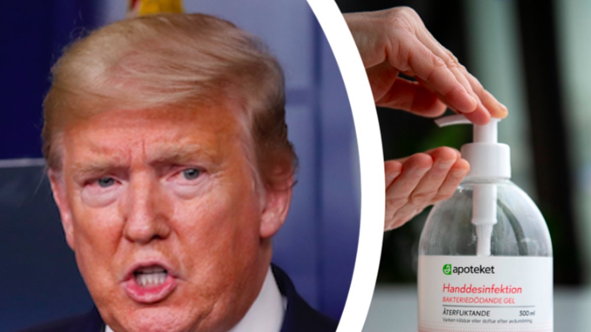 Donald Trumps coronaförslag – spruta in handsprit i lungorna på sjuka