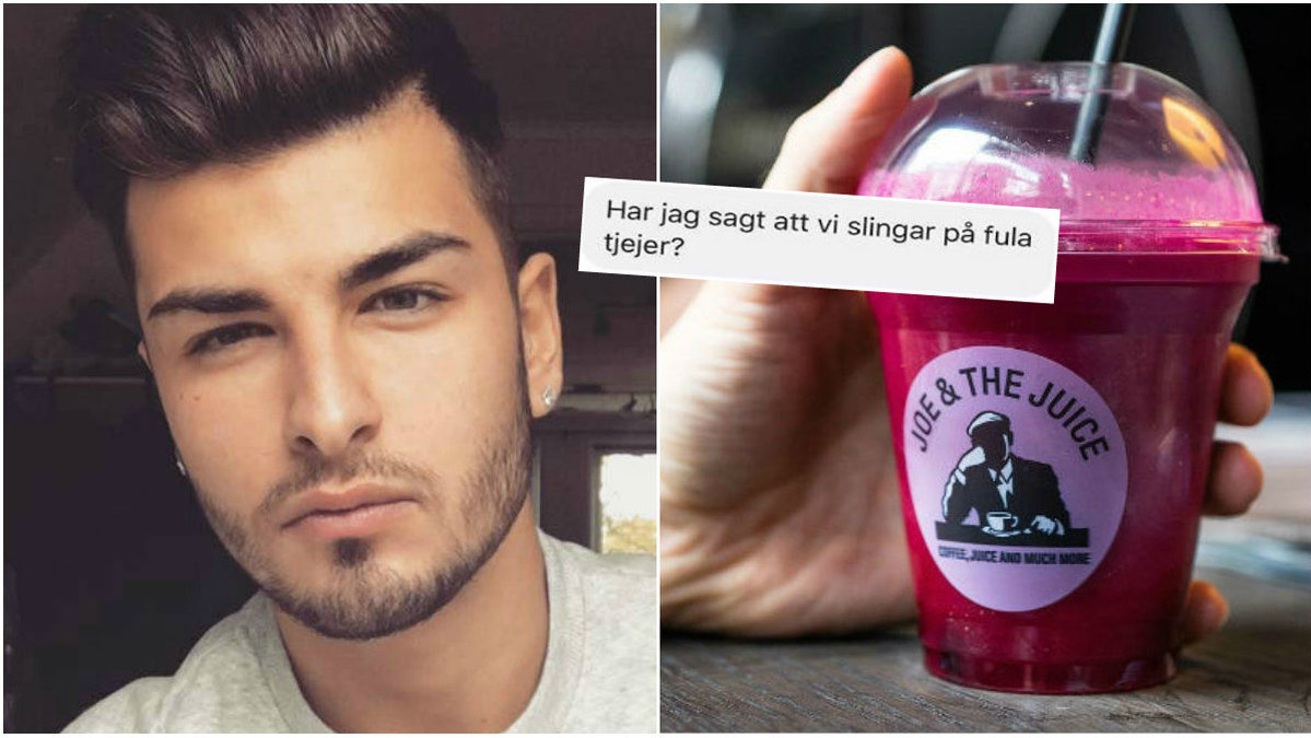 Christopher Lantz, 19, från Ödåkra utanför Helsingborg, provjobbade på juicekedjan Joe and the Juice i november i år.