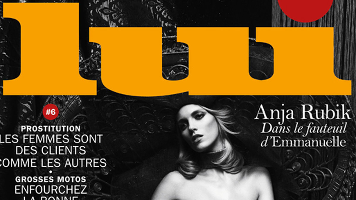 Anja Rubik på omslaget av franska tidningen Lui, som förra månaden pryddes av Kate Moss. 
