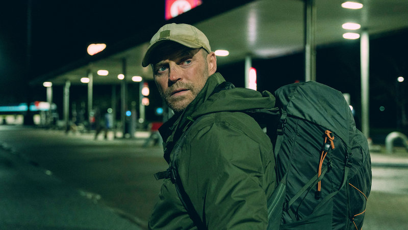 Krigsveteranen Niels Oxen (Jacob Hauberg Lohmann) i den danska thrillerserien "Oxen".