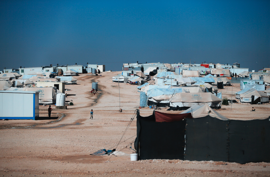 Flyktingläger i Jordanien.