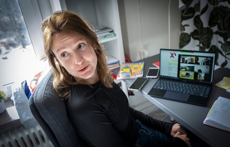 'Vi ukrainare väntar på att det här ska ta slut och att vi ska kunna åka hem', säger Nataliia Holub.