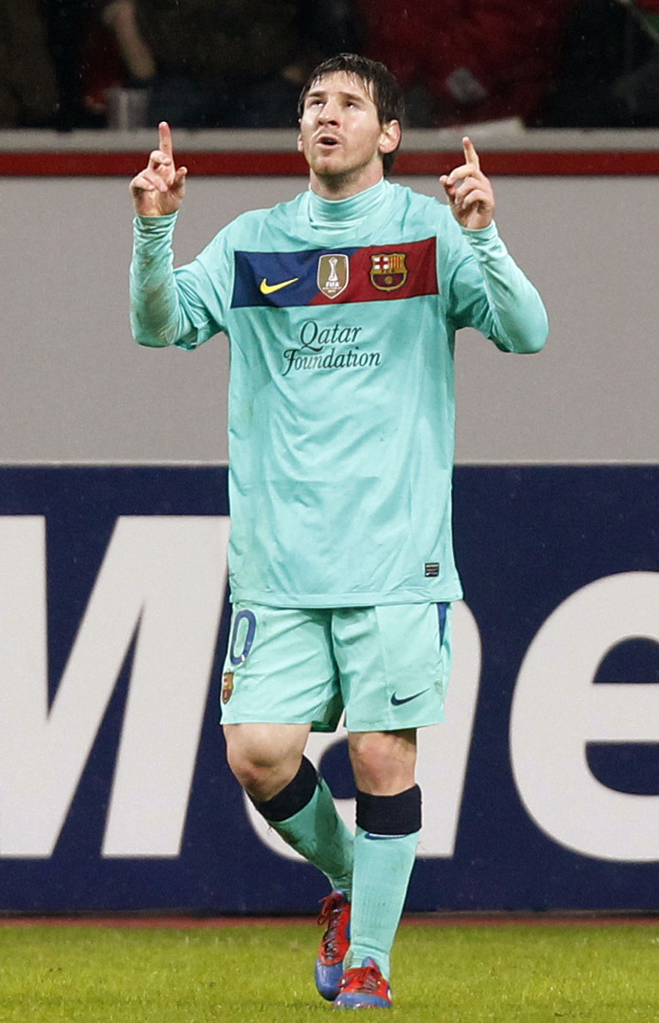 Med sitt 19:de slutspelsmål är nu Messi historisk i Chmapions League. 