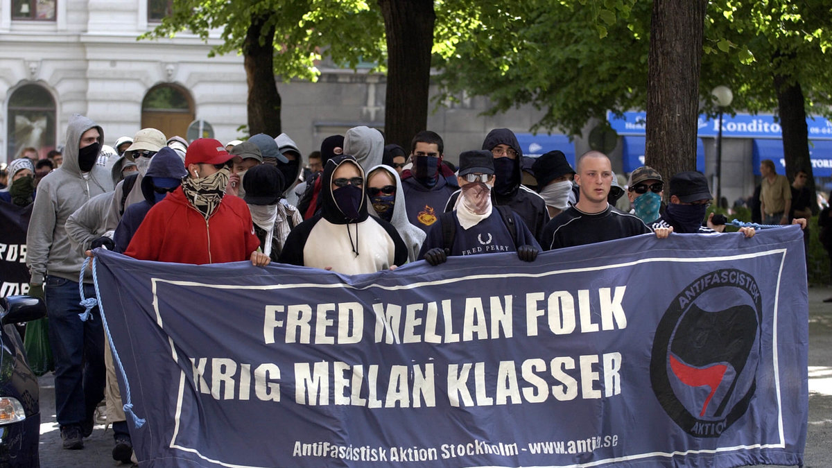 Antifascistisk Aktion i Stockholm. 