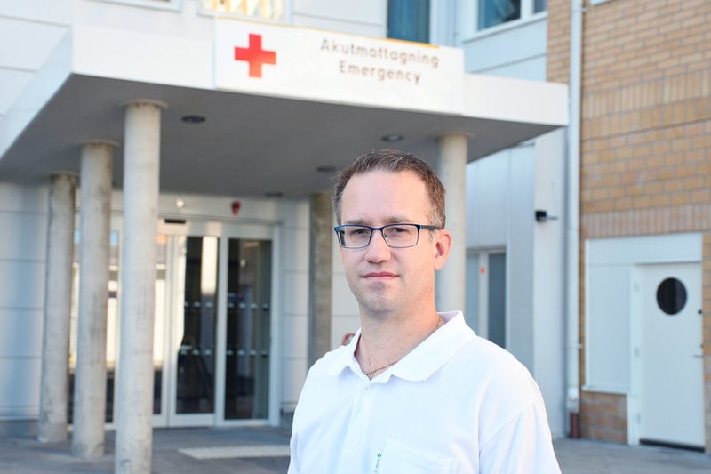 Mattias Josefsson, verksamhetschef för akutsjukvården vid Sunderby sjukhus i Norrbotten. Pressbild.