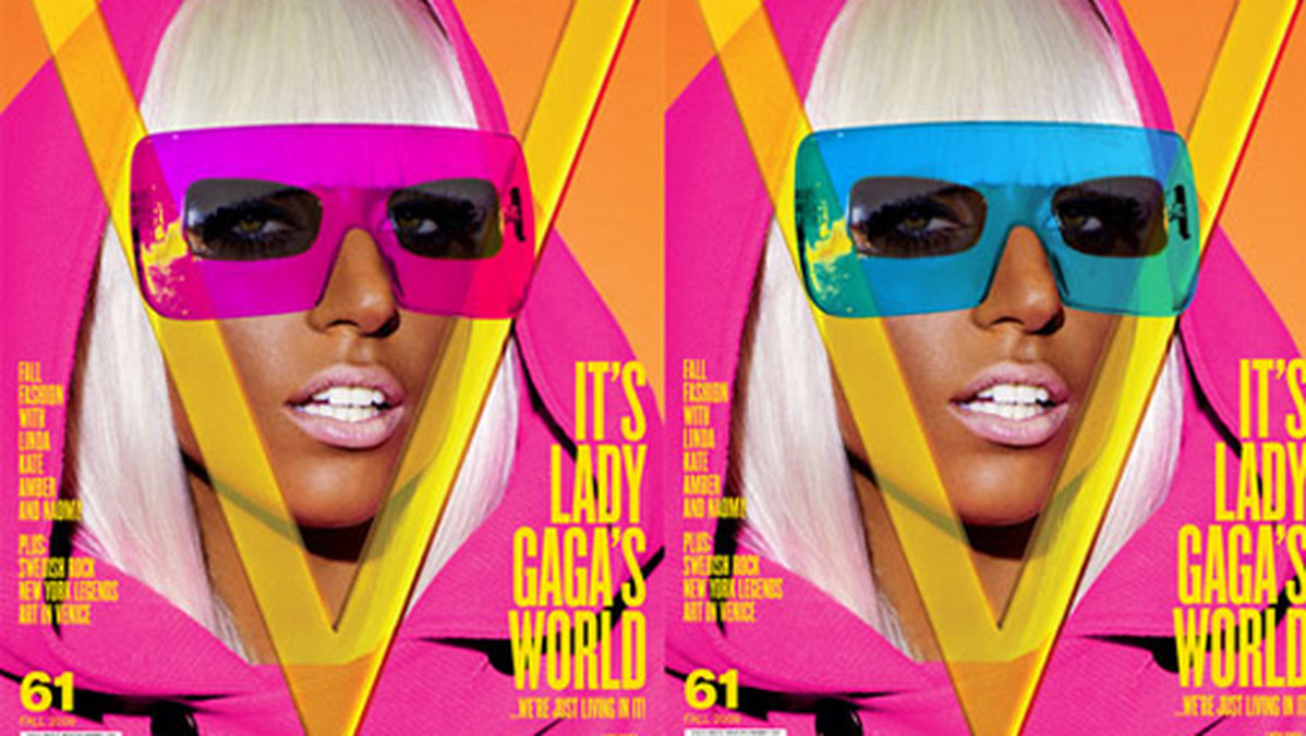 Lady Gaga på omslaget till V år 2009.