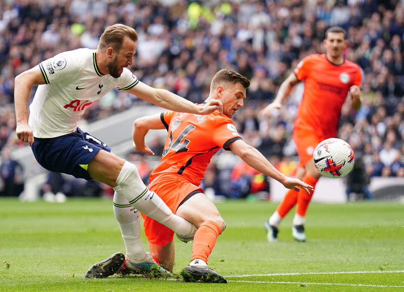 Tottenhams Harry Kane avgjorde mot Brighton.