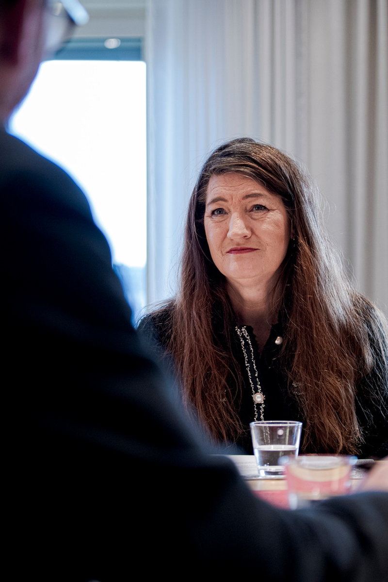 TT intervjuar LO:s ordförande Susanna Gideonsson.