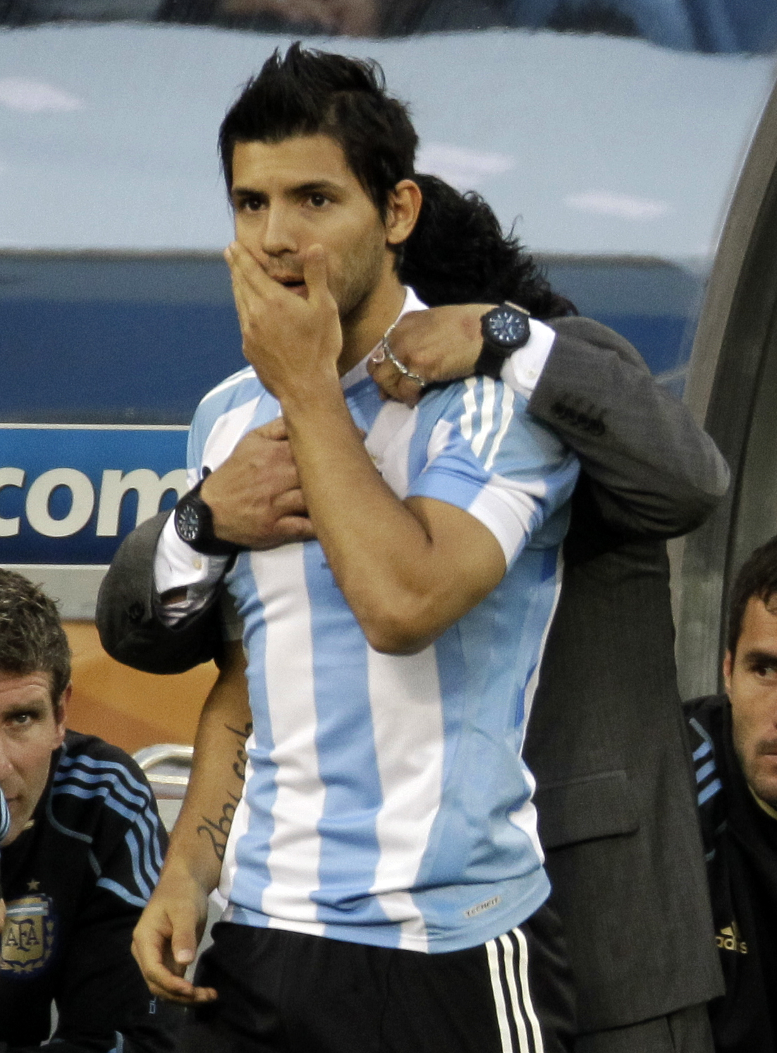Fotbollstokiga Argentina har stora förhoppningar på Agüeros son Benjamin. 