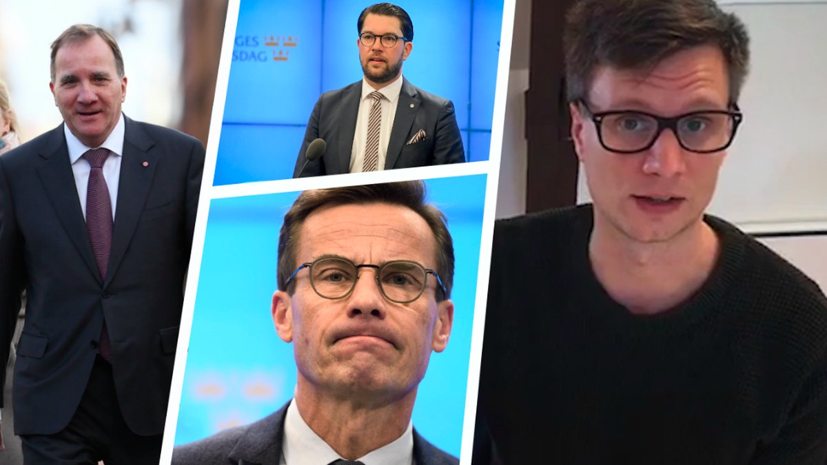 Löfven, Åkesson, Kristersson och Lindahl. Montage. 