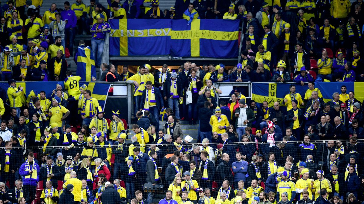Svenska fans i Danmark.