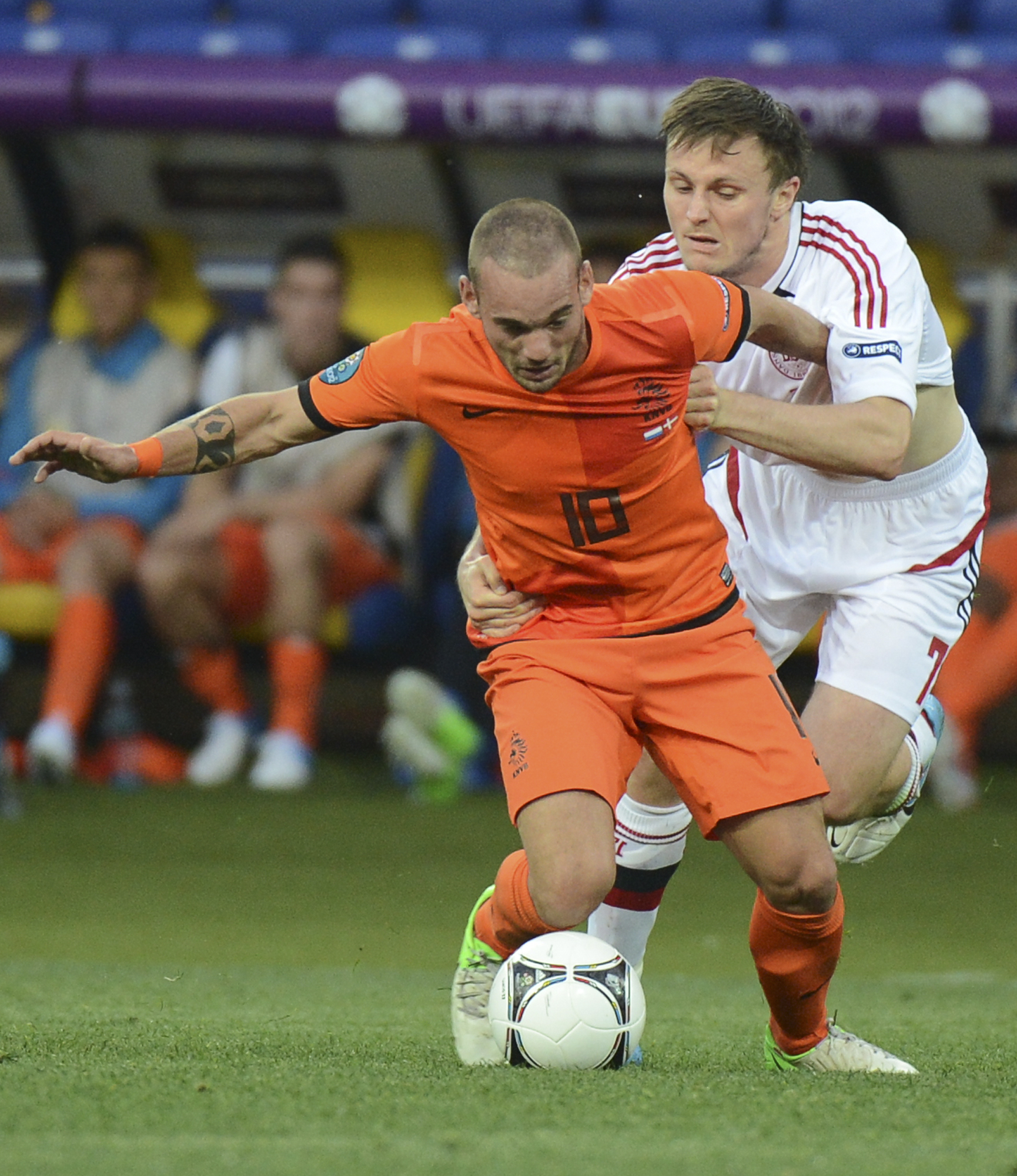 Sneijder var kanske planens bäste spelare i matchen mot Danmark, trots förlusten.