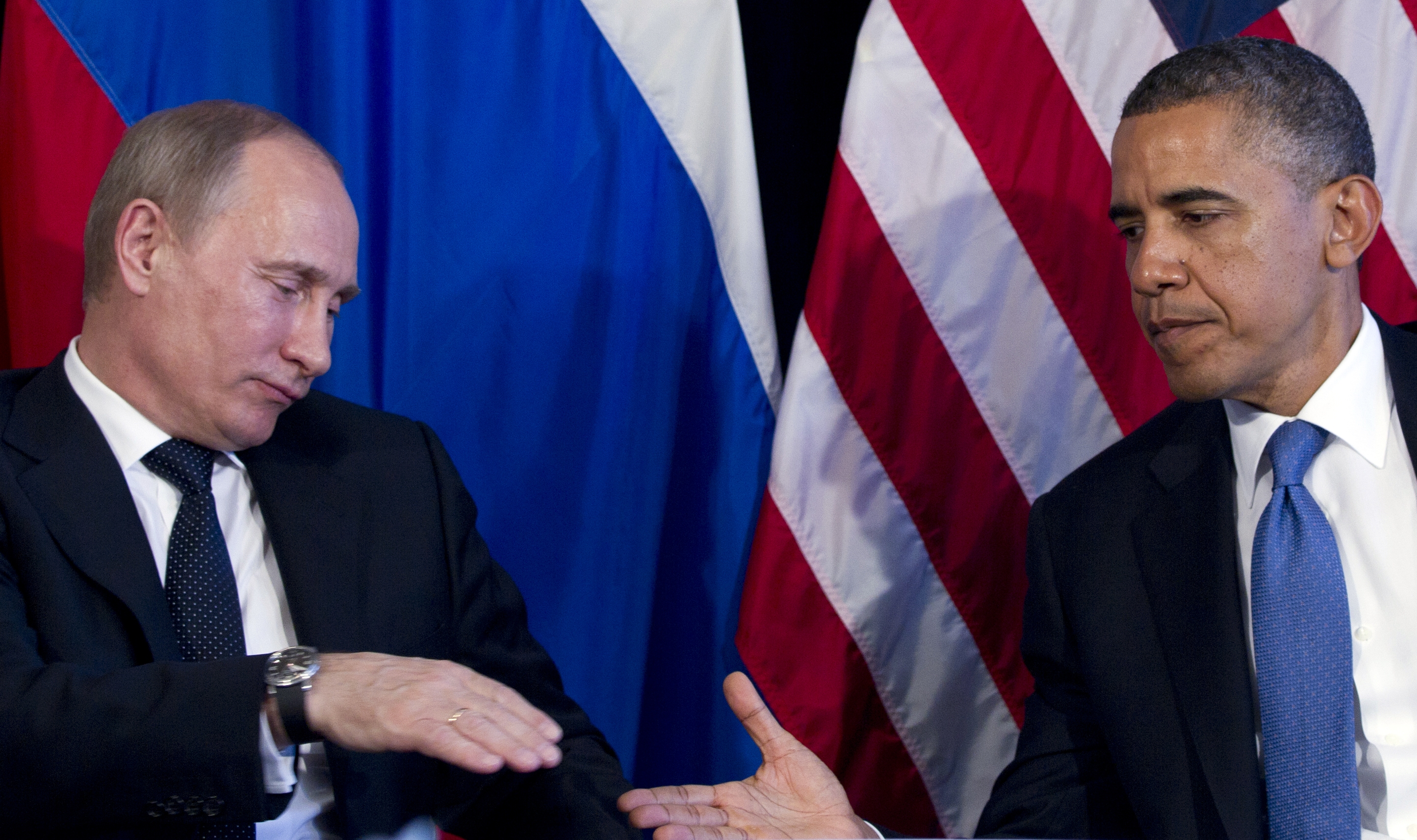 Under G20-mötet verkade Barack Obama <br>och Vladimit Putin vara på god fot.