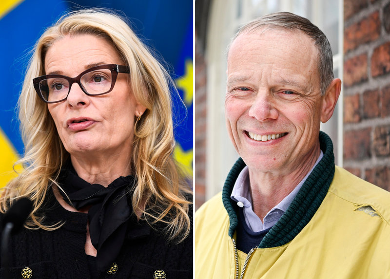 Lotta Edholm (till vänster) och  Christer Fuglesang