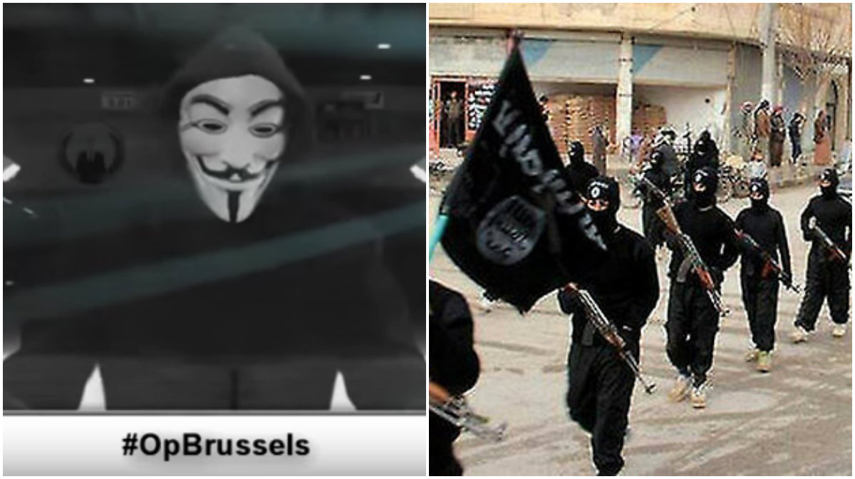 Hot, Islamiska staten, Belgien, Krig, Bryssel, Anonymous