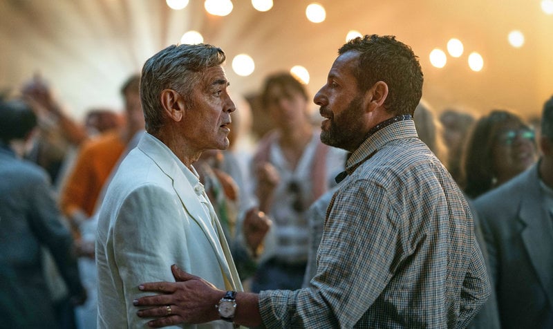 George Clooney och Adam Sandler i "Jay Kelly". 