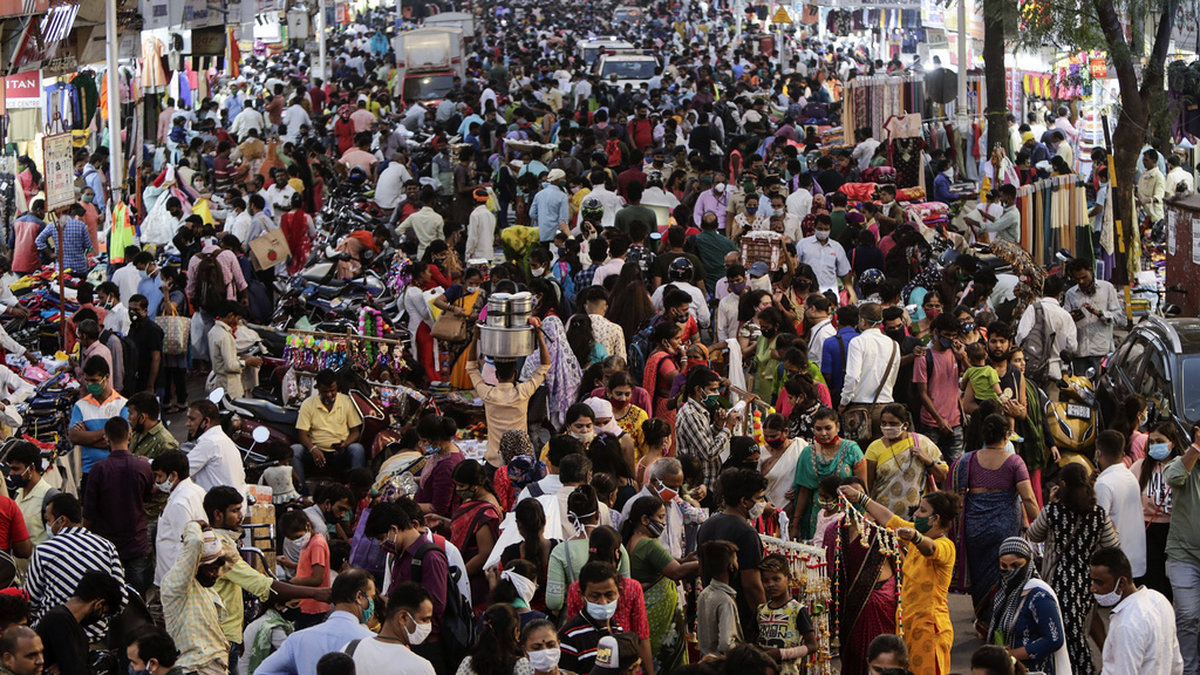 Indien är numera störst i världen när man mäter befolkningen, enligt FN. Arkivbild