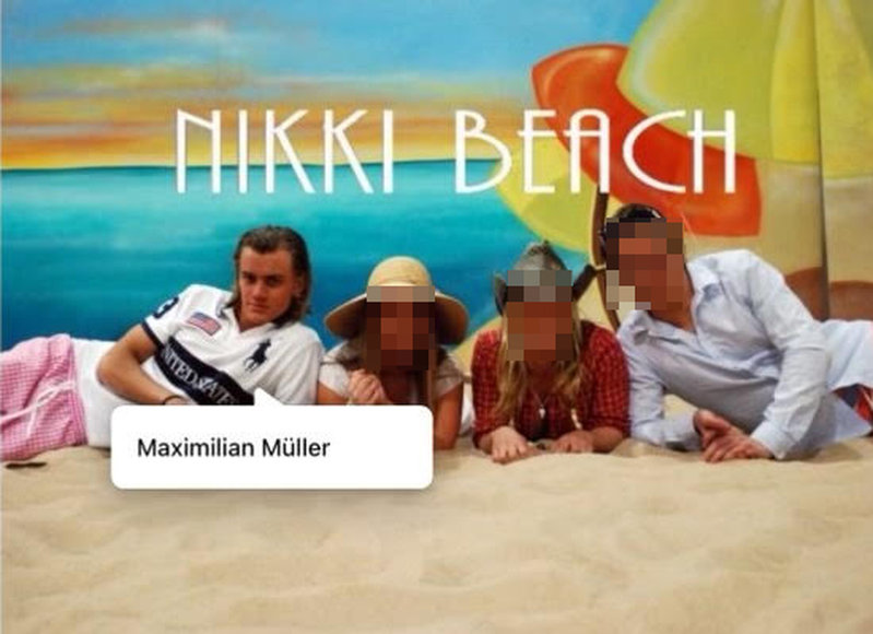 Maximillian Muller på Nikki Beach-festen