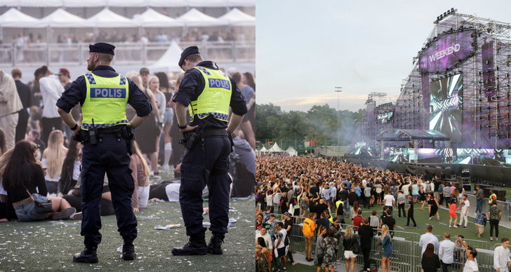 Våldtäkt , Polisen, festival, Stockholm