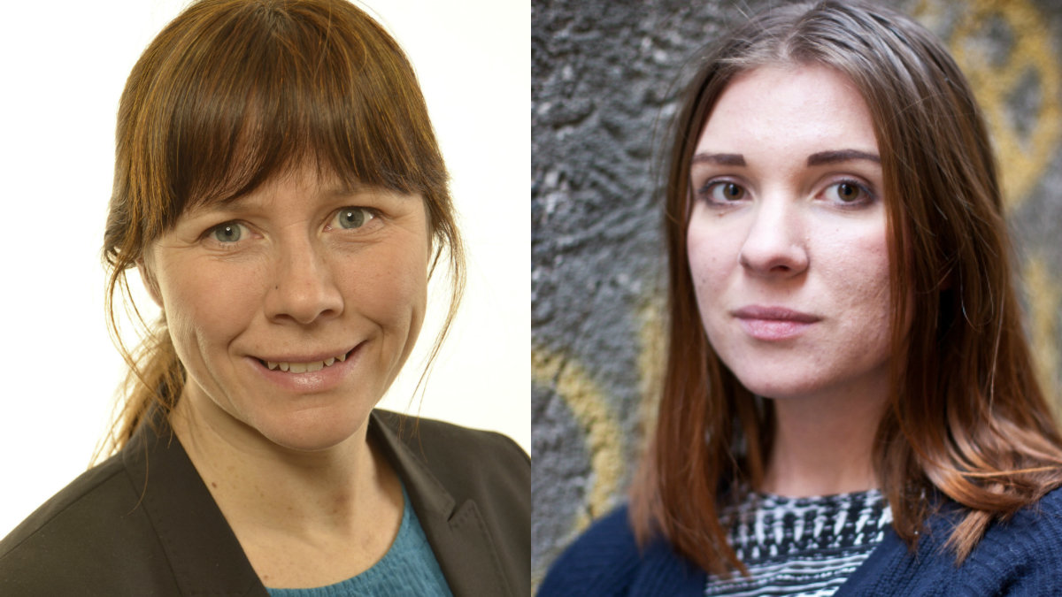Åsa Romson (MP) och Magda Rasmusson (Grön Ungdom)