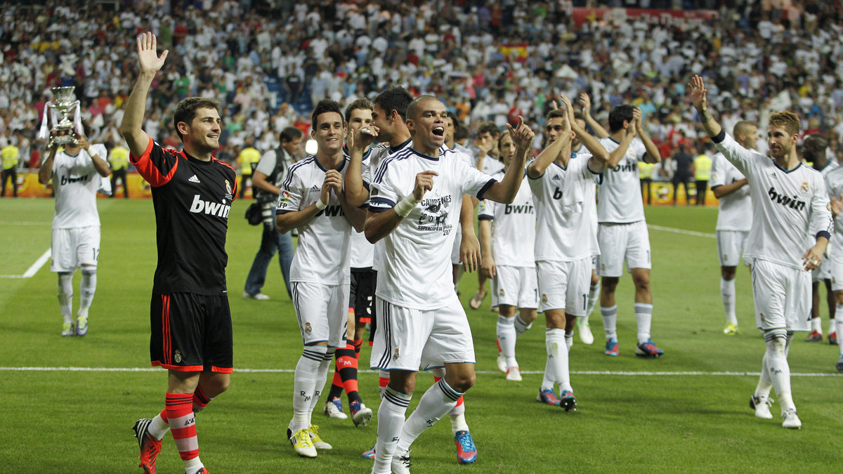 Medan Real Madrid-spelarna var lycklig över sin titel.