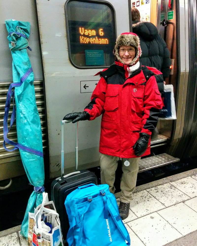 Ellika Nyqvist Livchitz på väg till Schweiz – med tåget förstås.