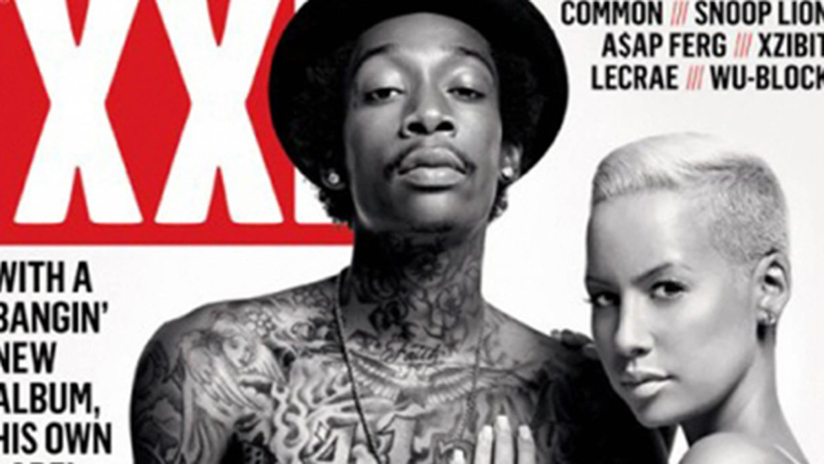 Amber Rose och Wiz Khalifa på omslaget till tidningen XXL.