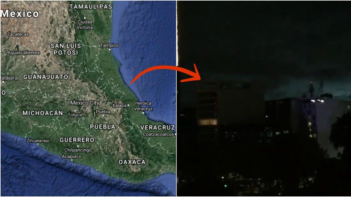Människor tvingas fly sedan Mexiko drabbades av en jordbävning.
