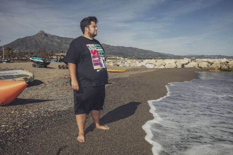 Olof K Gustafsson i Marbella innan han greps. Foto: Linus Sundahl-Djerf/SVD/TT