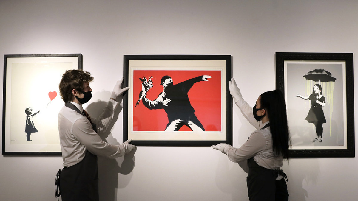 Konstnären Banksy är känd för sin speciella stil. Arkivbild.