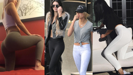 Amina Blue, Kendall Jenner, Hailey Baldwin och Kylie Jenner älskar sina leggings. Amina Blue, Kendall Jenner, Hailey Baldwin och Kylie Jenner älskar sina leggings.