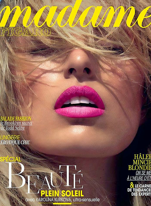 Karolina Kurkova på omslaget till Madame Figaro. Karolina Kurkova på omslaget till Madame Figaro.