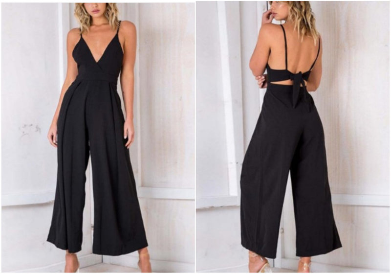 Svart byxdress