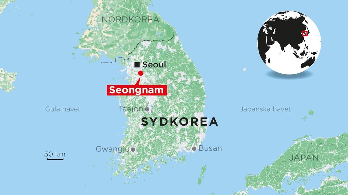 Flera personer har skadats i en knivattack i Seongnam.