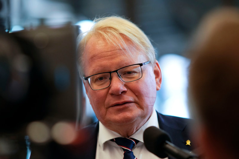 Sveriges försvarsminister Peter Hultqvist.