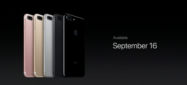 iPhone 7 kommer att komma i fem färger. 
