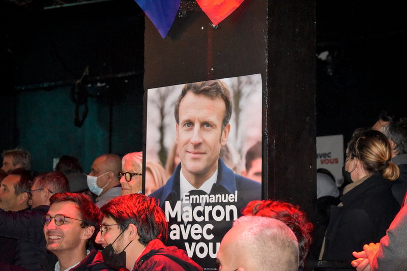 Frankrikes president Emmanuel Macron missade sin egen kampanjstart.