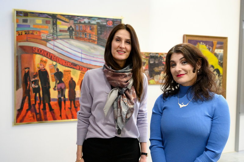 Museichef Dragana Kusoffsky Miksimovic och konstvetaren och kuratorn Paulina Sokolow tog initiativ till utställningen om konstens kraft.