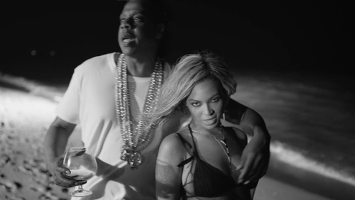 Jay-Z och Beyoncé i videon till den omdebatterade låten "Drunk in love".
