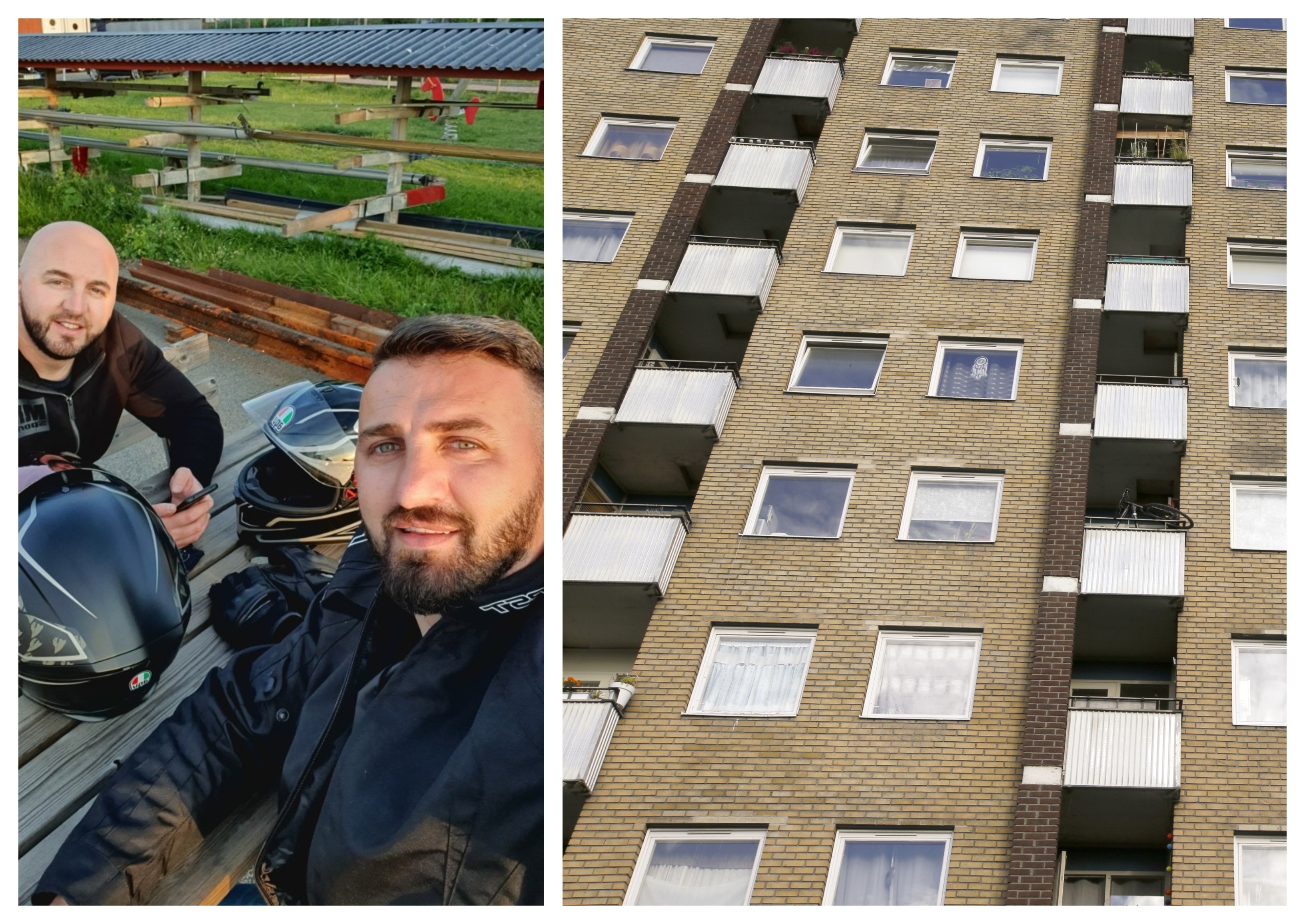 Bröderna Agron och Aziz Metaj räddade en kvinna från att falla från en balkong i Helsingborg.