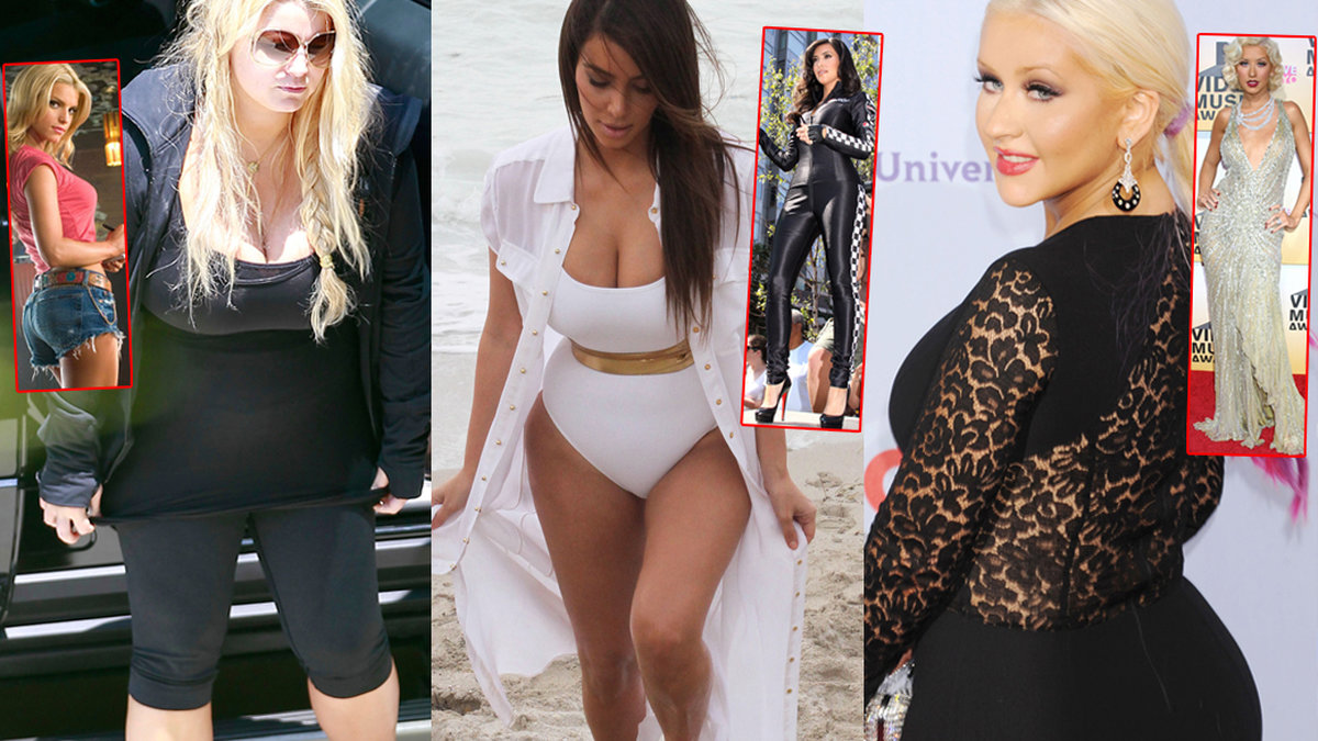 Jessica Simpson, Kim Kardashian och Christina Aguilera är bara några av de stjärnor som struntat i bantningen den senaste tiden. 