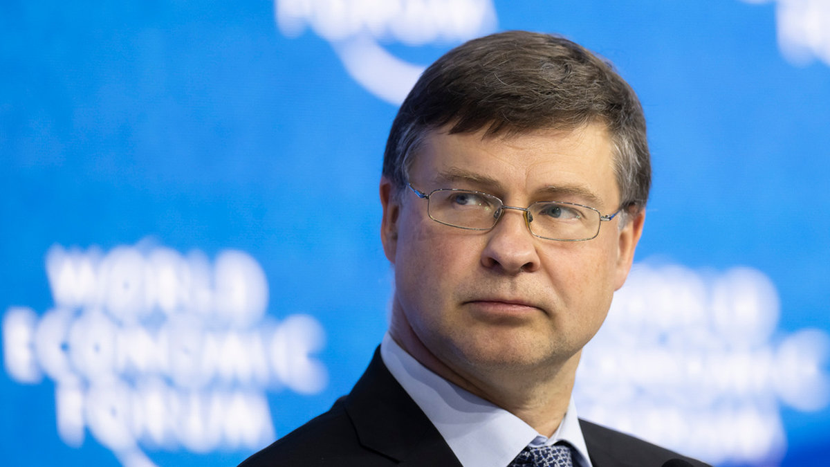 Valdis Dombrovskis är EU-kommissionens finans- och handelsansvarige viceordförande. Arkivfoto.