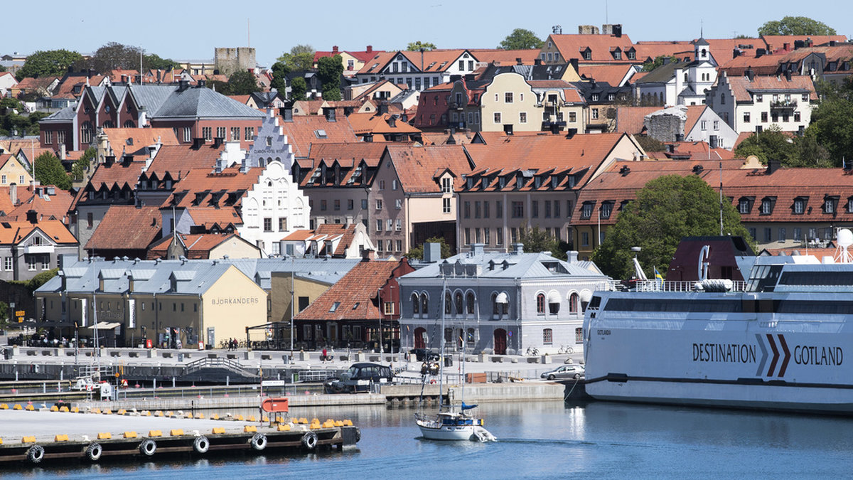 Hamnen i Visby. Arkivbild.