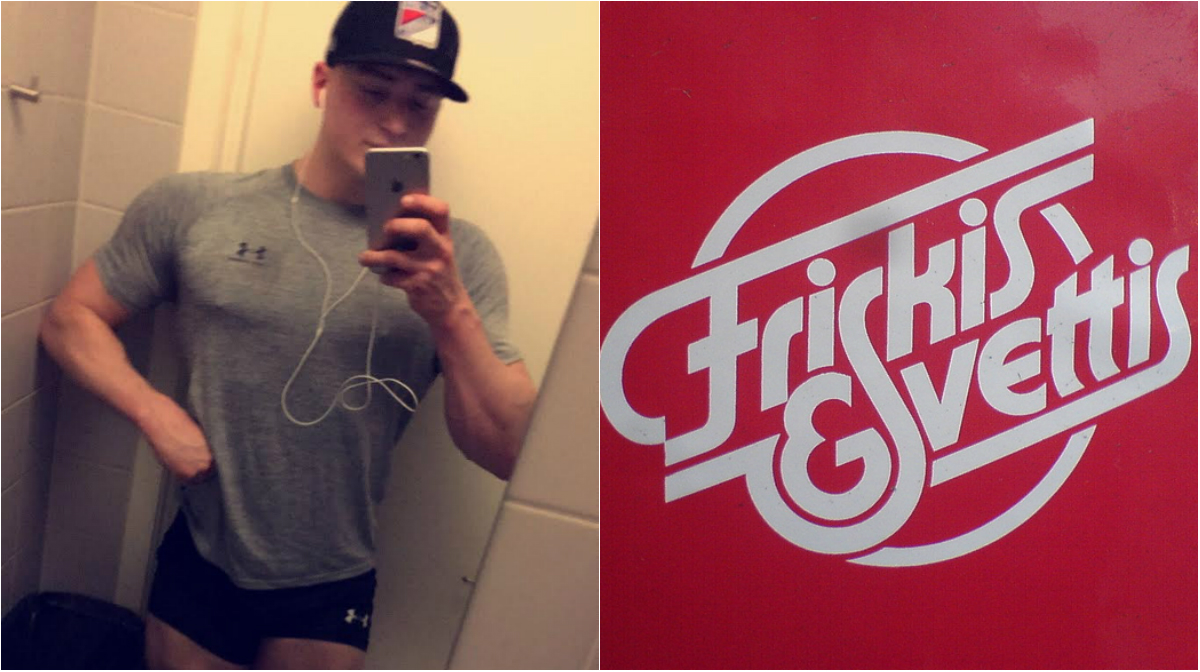 Simon, 19, tog av sig tröjan på gymmet – blev polisanmäld