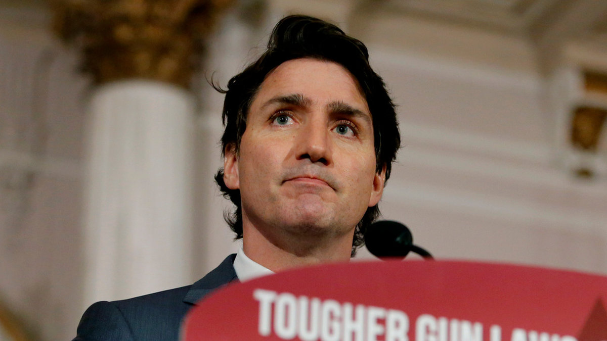 Kanadas premiärminister Justin Trudeau presenterade förslag på nya hårdare vapenlagar i maj. Arkivbild