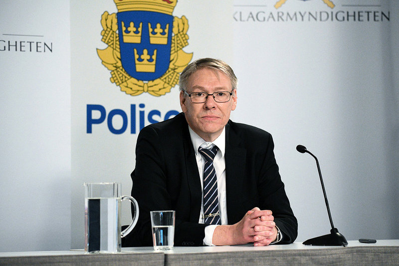 Chefsåklagare Krister Petersson under sin pressträff i juni 2020.