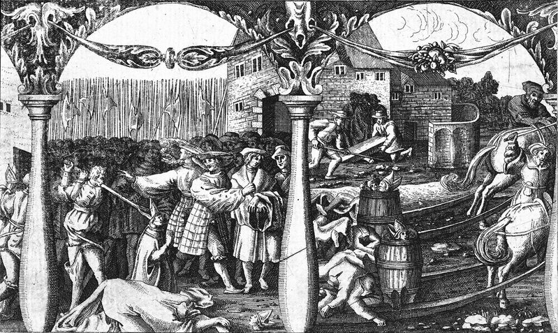 Blodbadstavlan är en av de äldsta kända avbildningarna av Stockholms blodbad, beställd i propagandasyfte på Gustav Vasas tid.