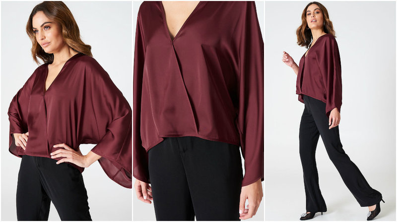 Kimono Overlapped Blouse