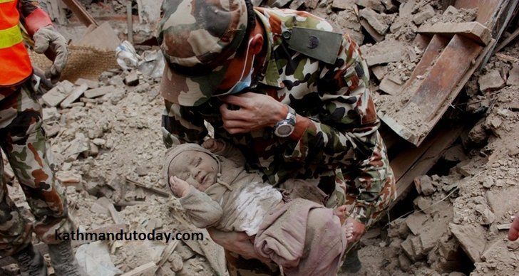 Jordbävning, Nepal, Rädda, Spädbarn, Mirakel