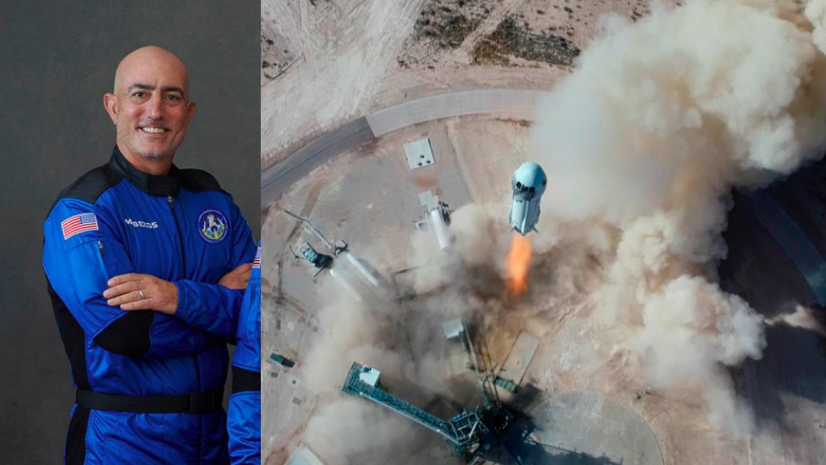 Amazon-miljardären Jeff Bezos gör sig redo för rymdfärden ombord på New Shepard